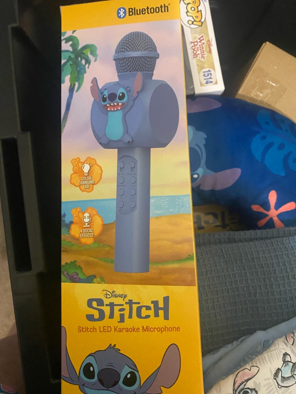 Disney Stitch LED Karaoke Microphone - Light Blue